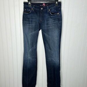 7 For All Mankind Women's Dark Blue Boot Cut Jeans